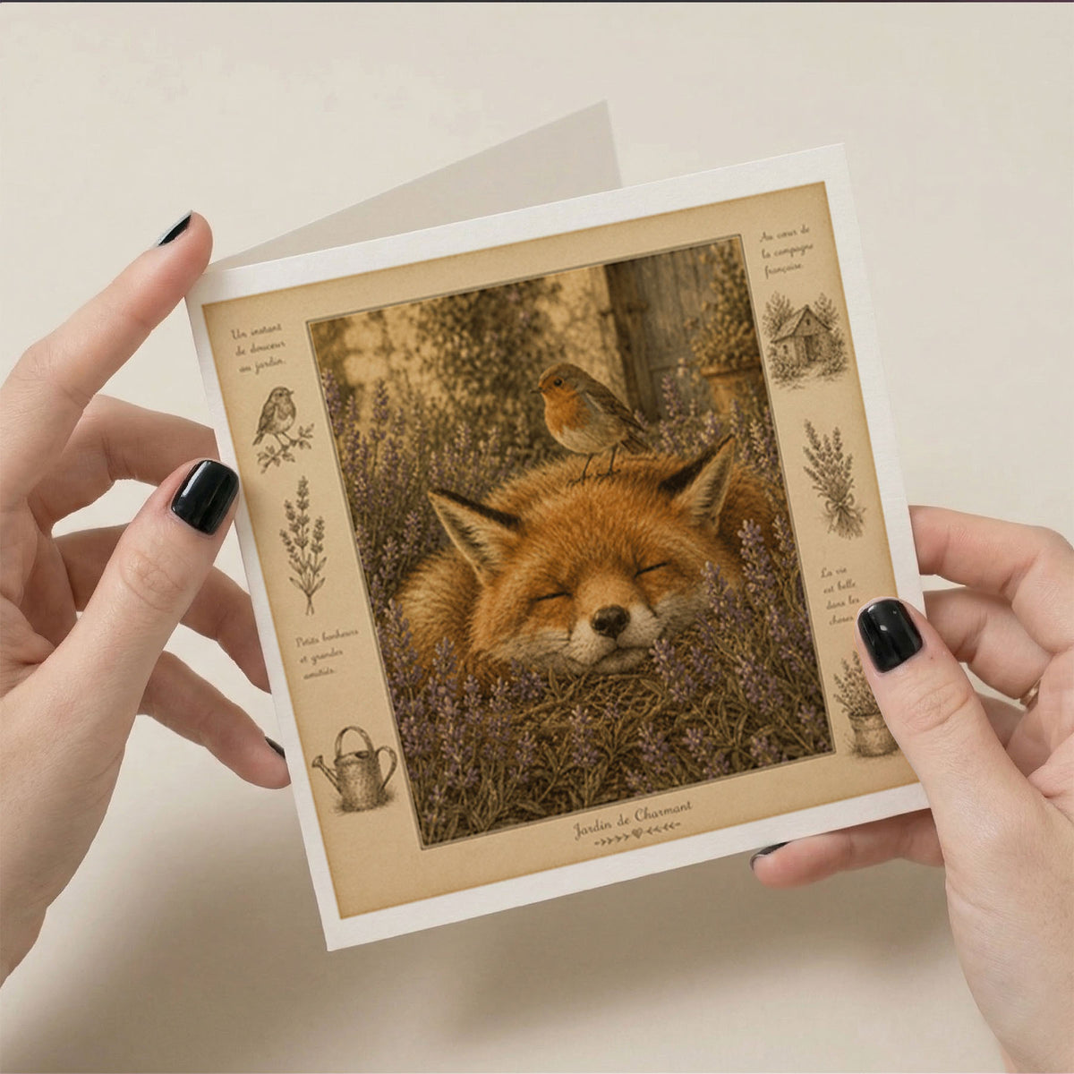 PP-GRE-6x6-ENVELOPE - Square Greetings Cards Mockup