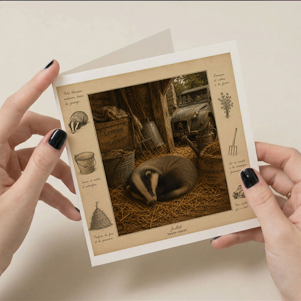 PP-GRE-6x6-ENVELOPE - Square Greetings Cards Mockup