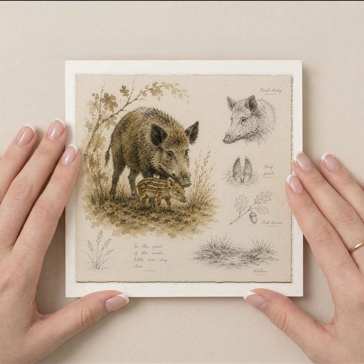 PP-GRE-6x6-ENVELOPE - Square Greetings Cards Mockup