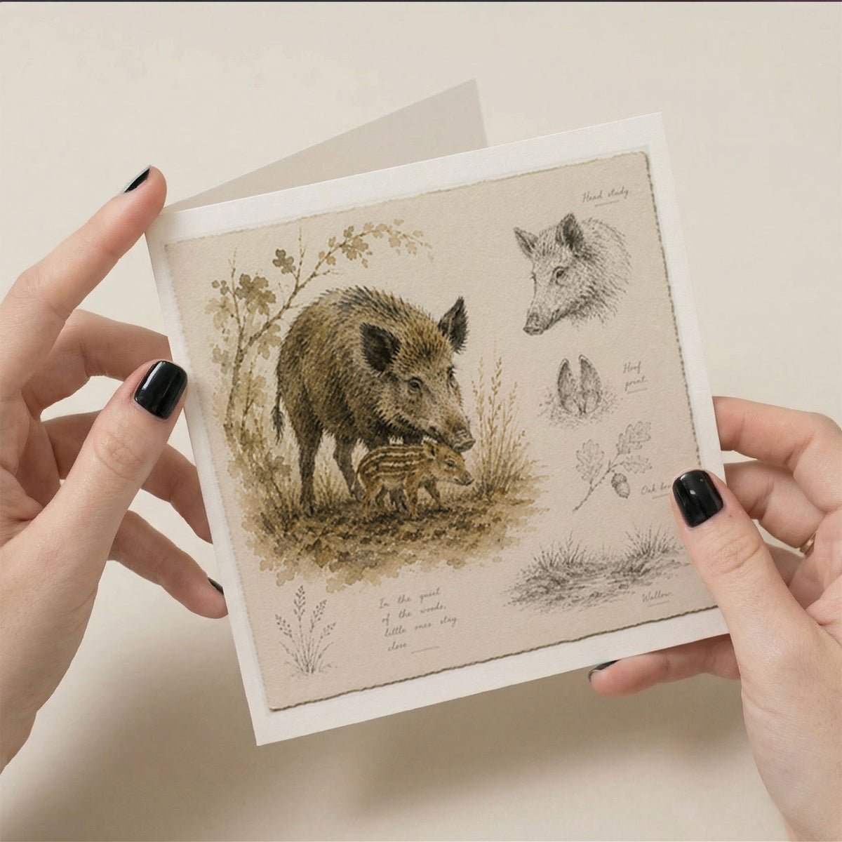 PP-GRE-6x6-ENVELOPE - Square Greetings Cards Mockup