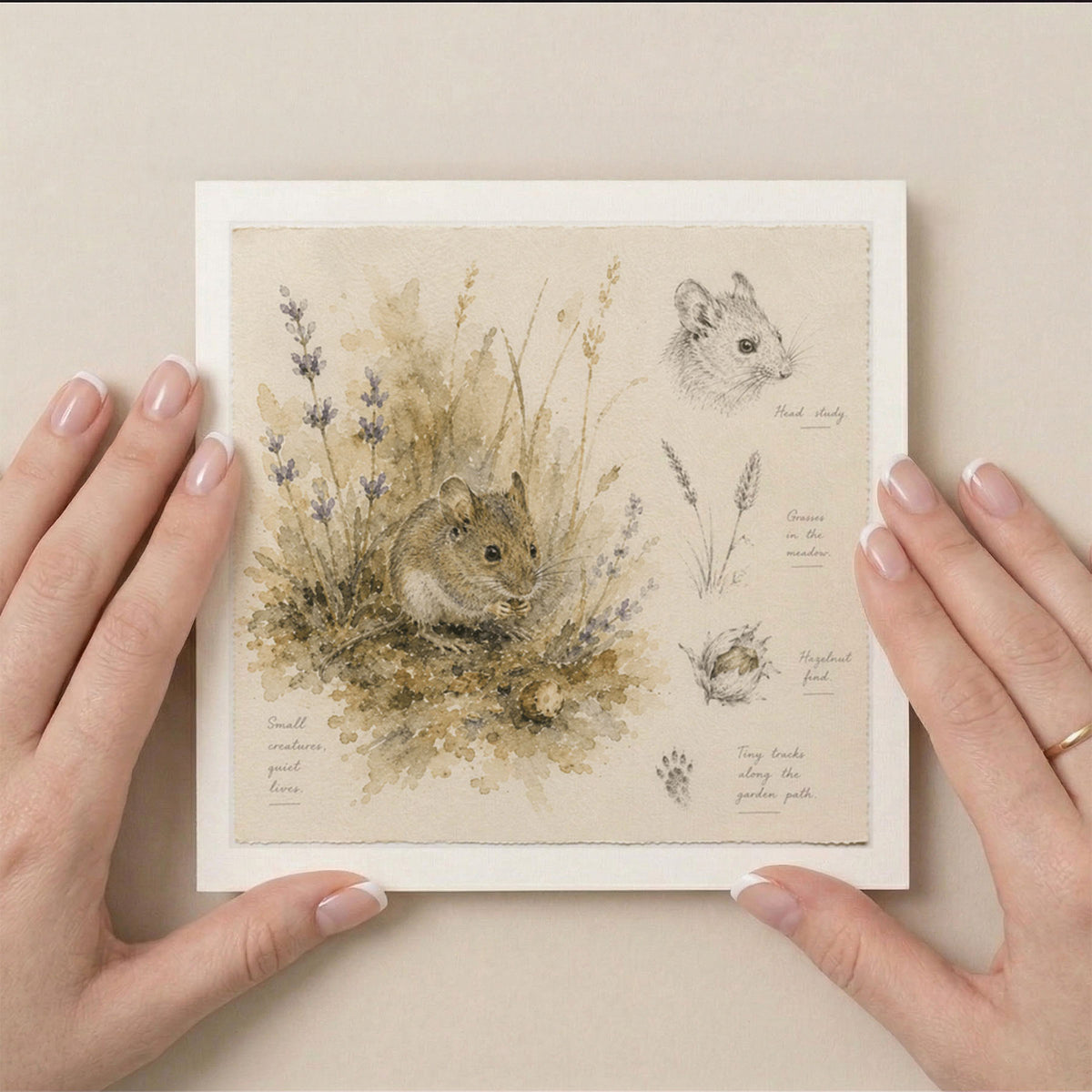 PP-GRE-6x6-ENVELOPE - Square Greetings Cards Mockup