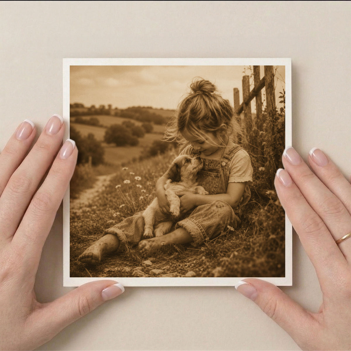 PP-GRE-6x6-ENVELOPE - Square Greetings Cards Mockup