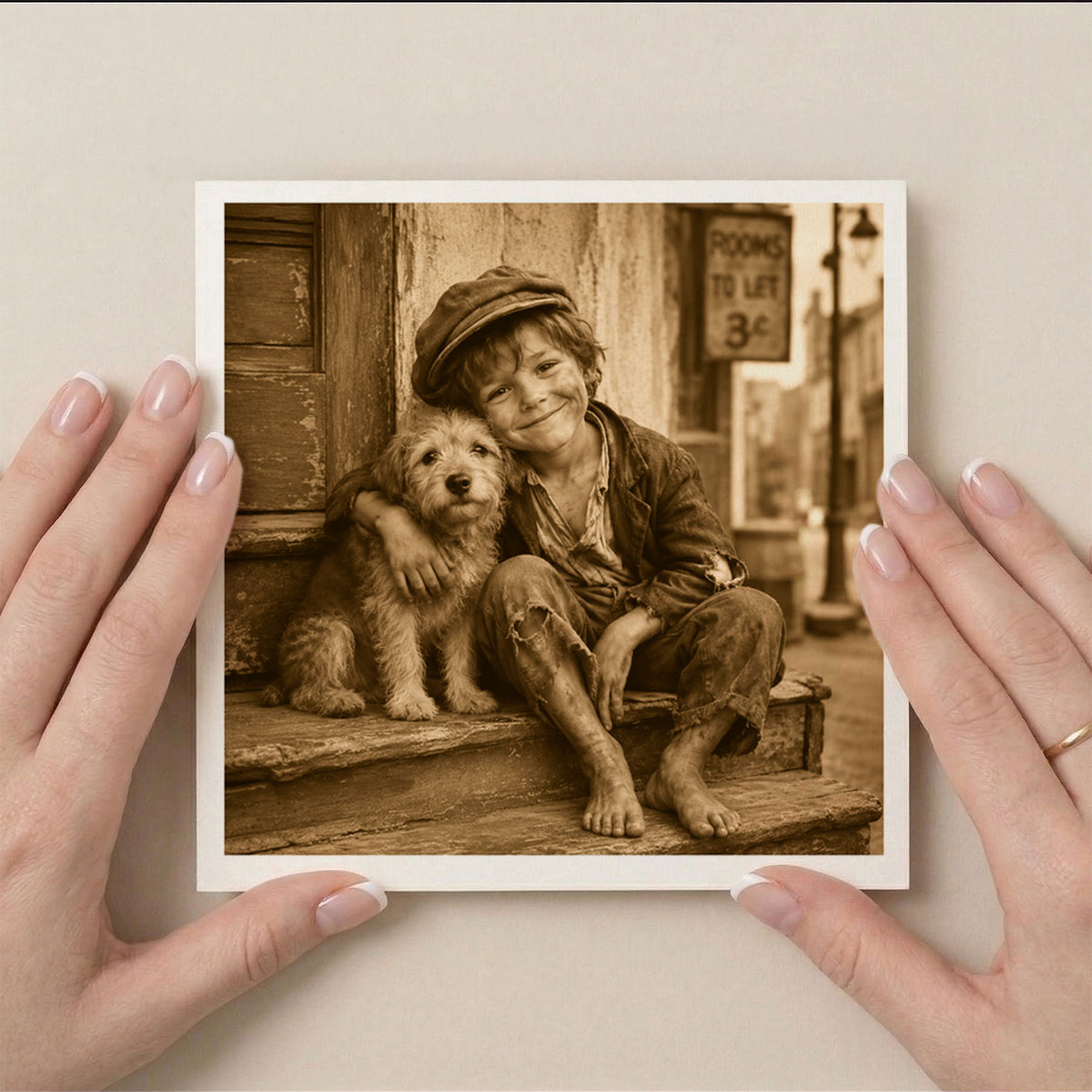 PP-GRE-6x6-ENVELOPE - Square Greetings Cards Mockup