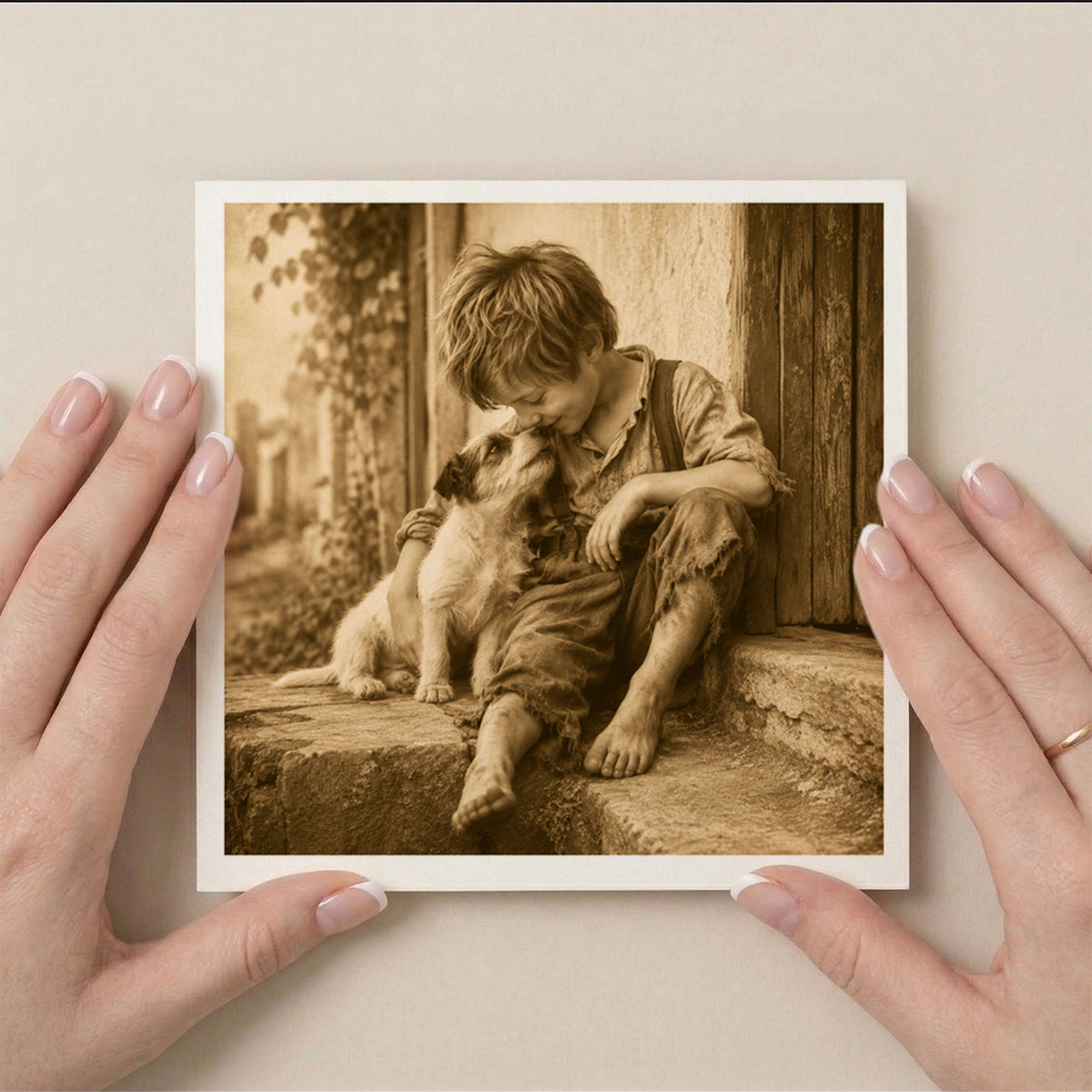 PP-GRE-6x6-ENVELOPE - Square Greetings Cards Mockup