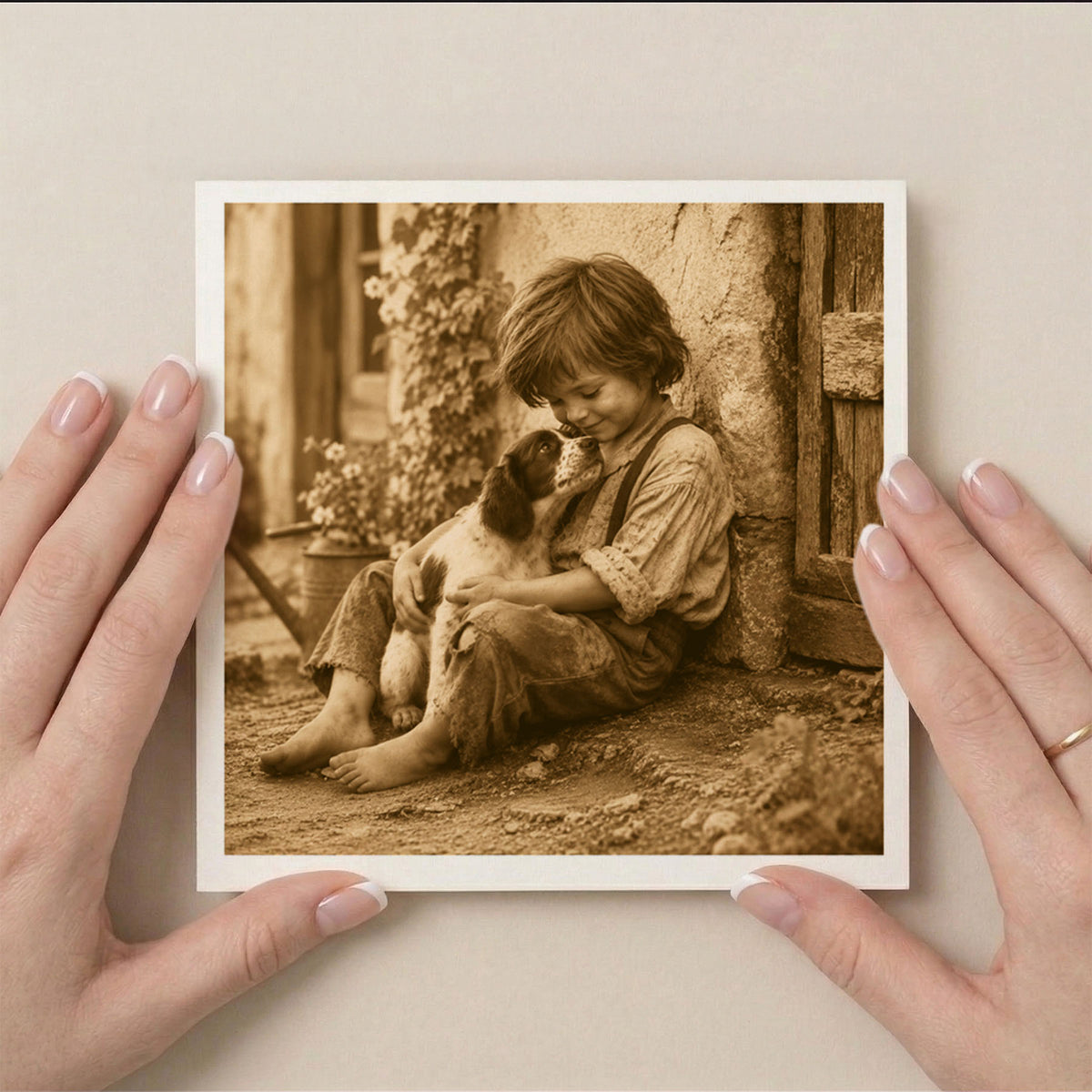 PP-GRE-6x6-ENVELOPE - Square Greetings Cards Mockup