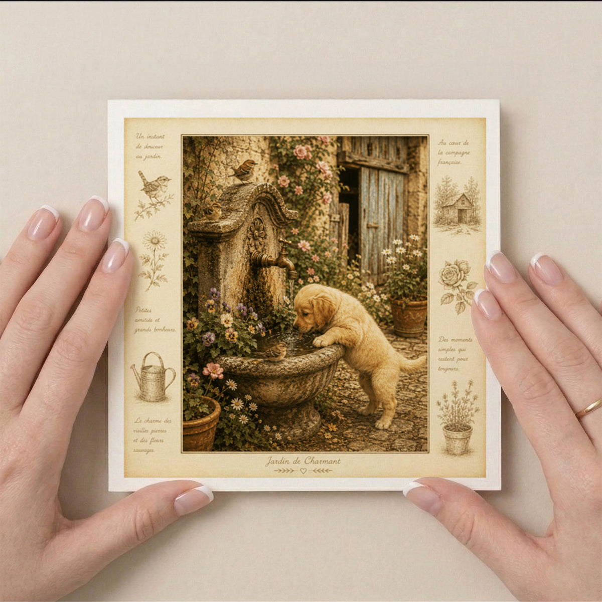 PP-GRE-6x6-ENVELOPE - Square Greetings Cards Mockup