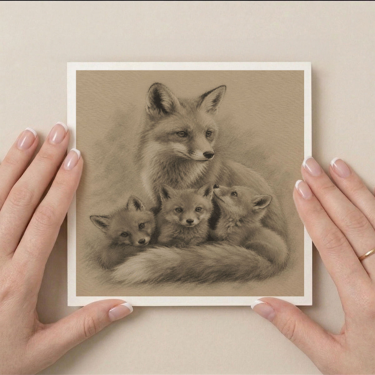 PP-GRE-6x6-ENVELOPE - Square Greetings Cards Mockup