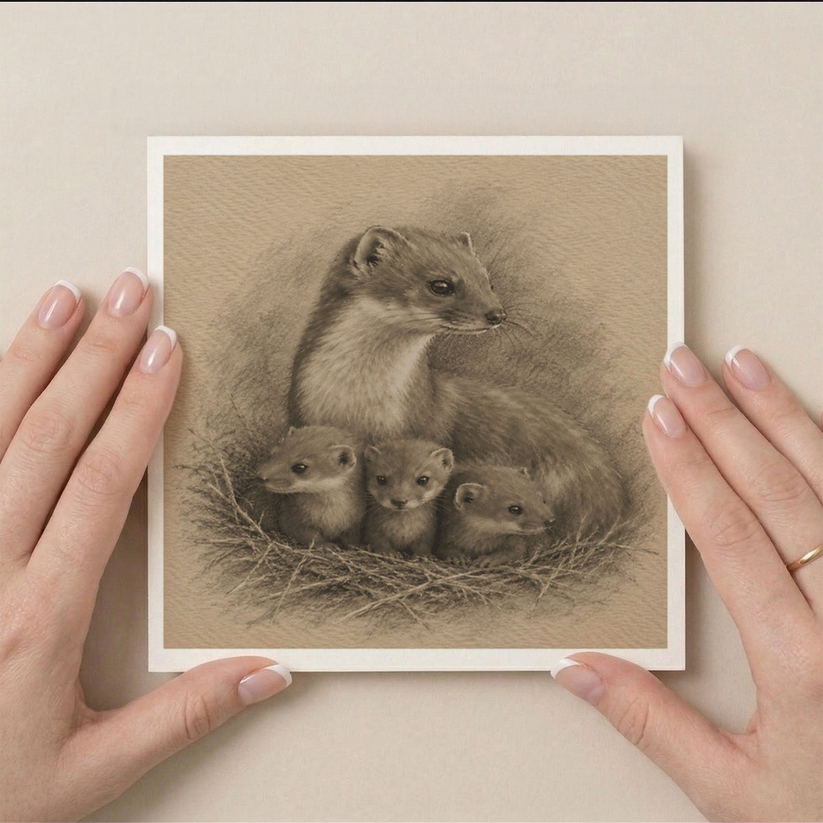 PP-GRE-6x6-ENVELOPE - Square Greetings Cards Mockup