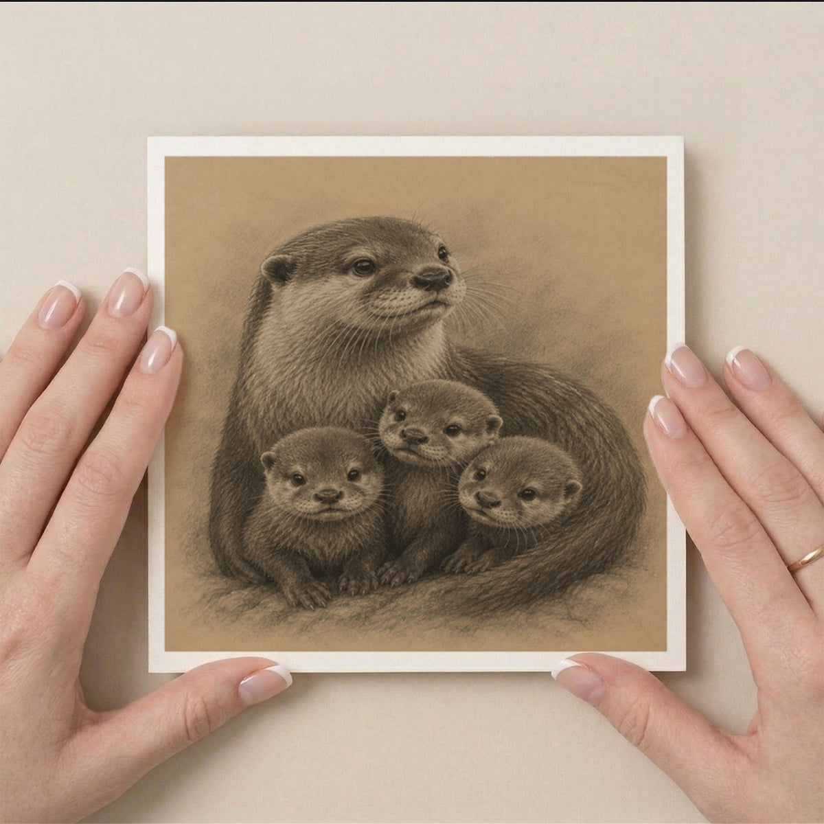 PP-GRE-6x6-ENVELOPE - Square Greetings Cards Mockup