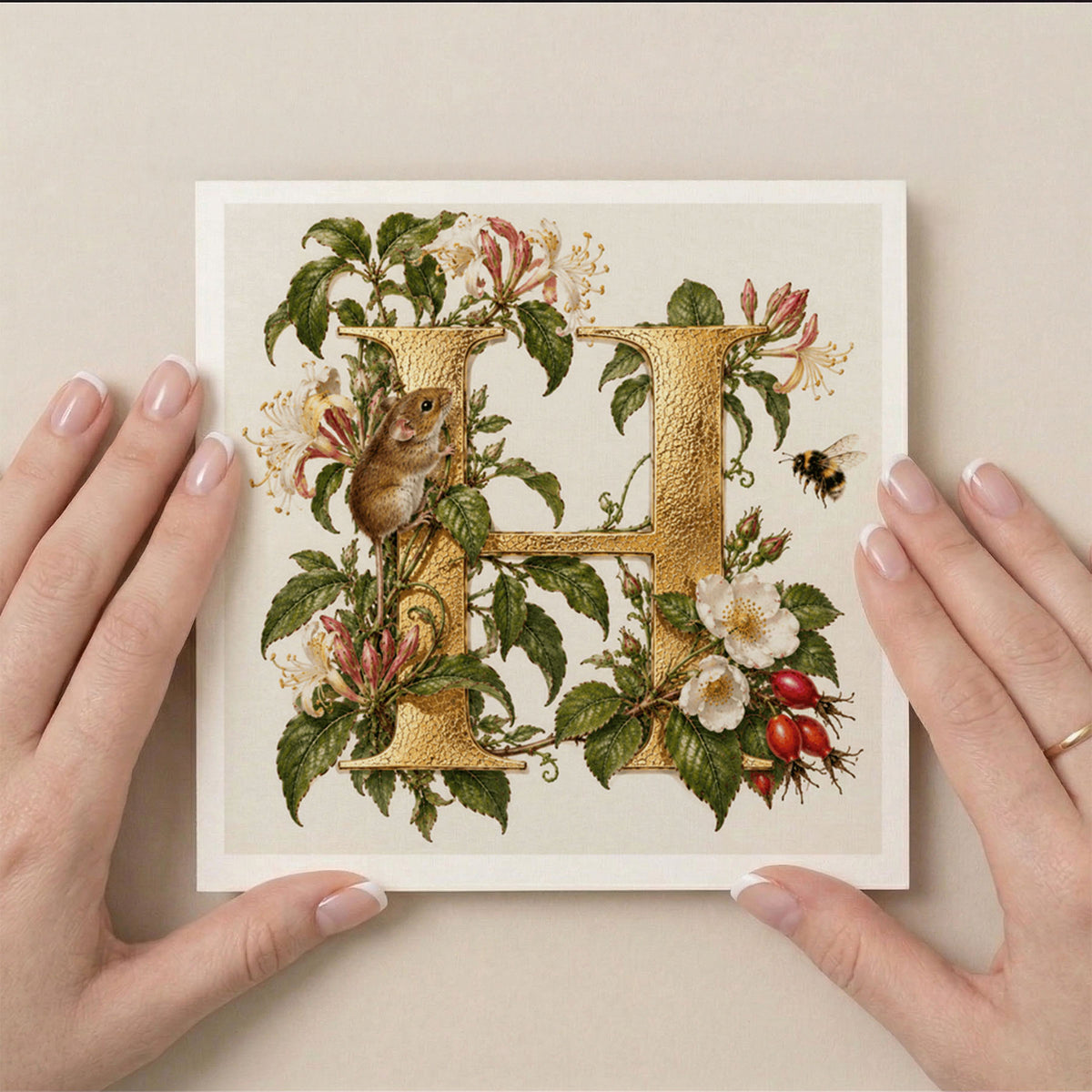 PP-GRE-6x6-ENVELOPE - Square Greetings Cards Mockup