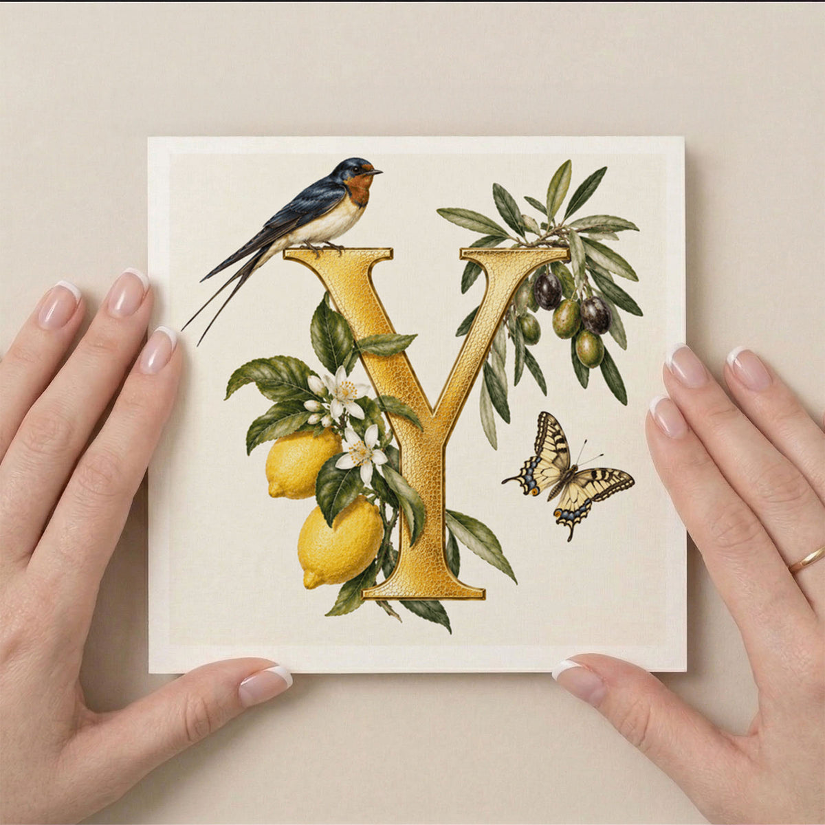 PP-GRE-6x6-ENVELOPE - Square Greetings Cards Mockup
