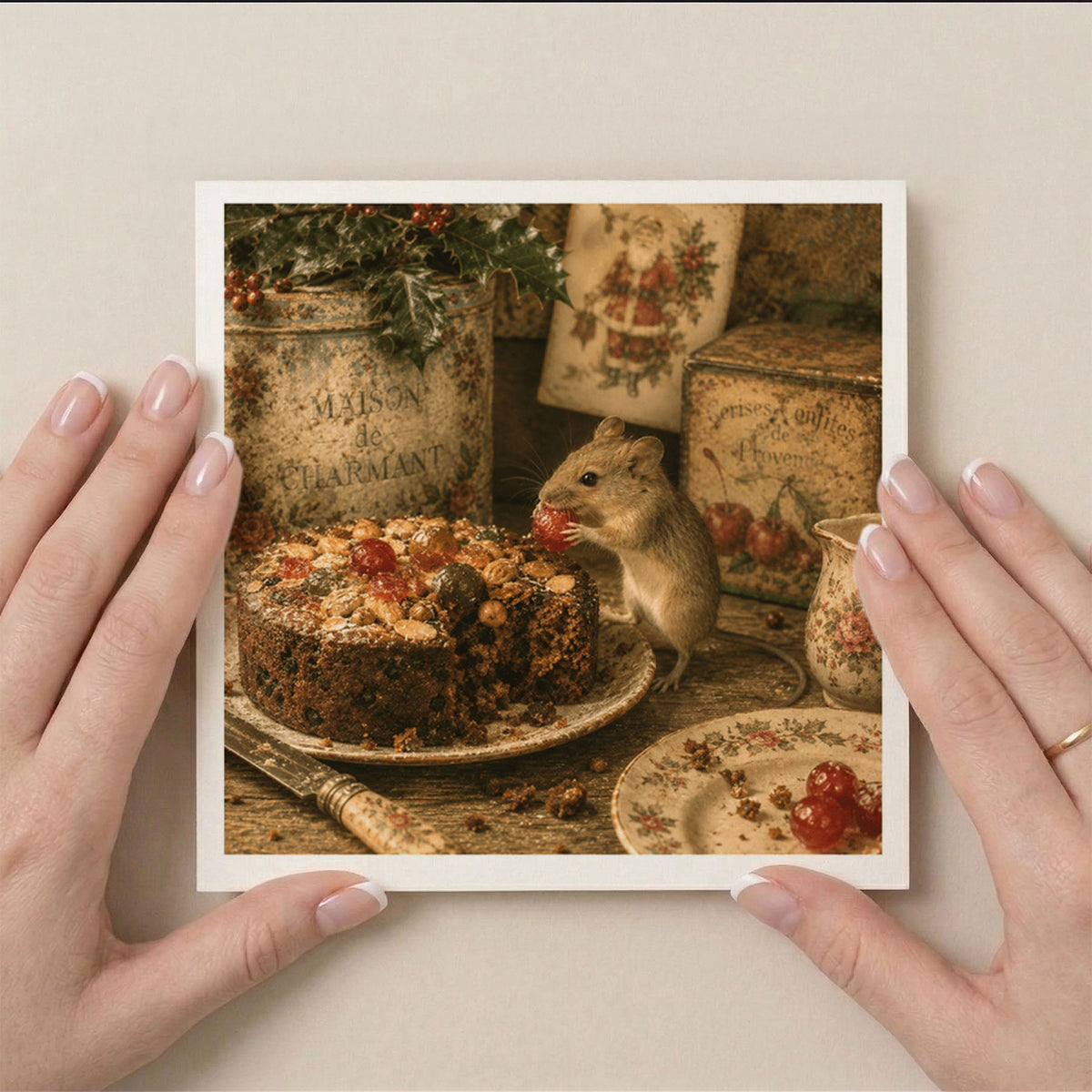 PP-GRE-6x6-ENVELOPE - Square Greetings Cards Mockup