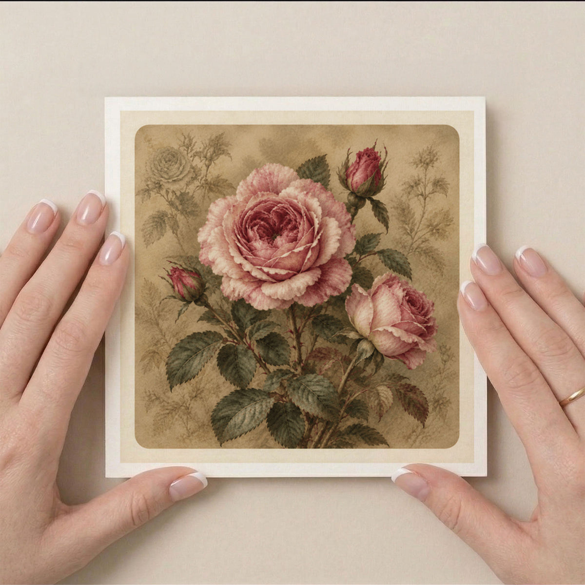 PP-GRE-6x6-ENVELOPE - Square Greetings Cards Mockup