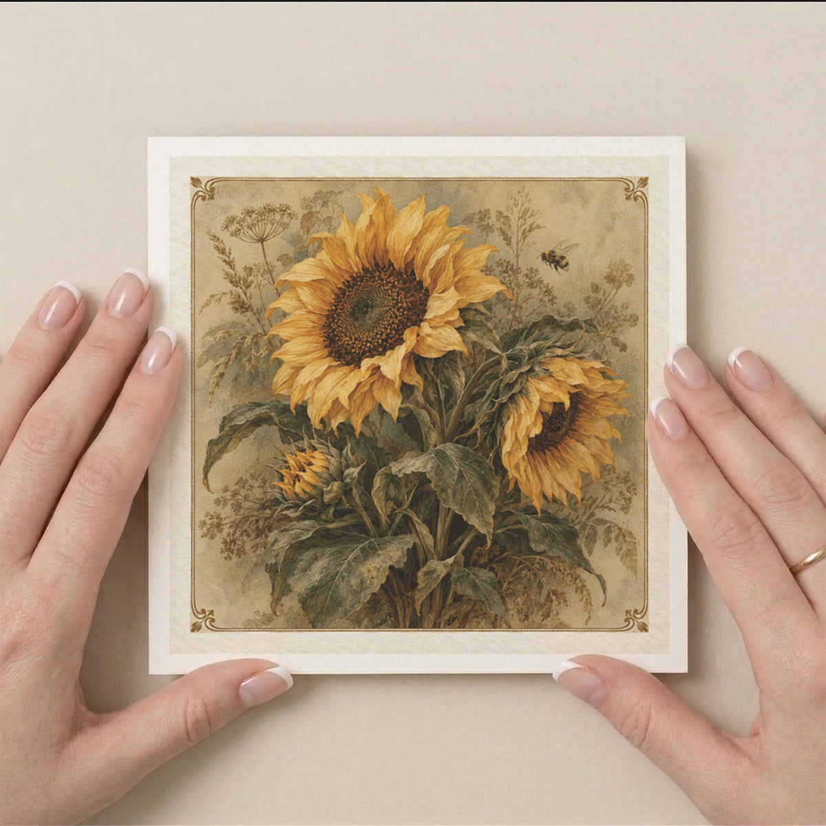 PP-GRE-6x6-ENVELOPE - Square Greetings Cards Mockup