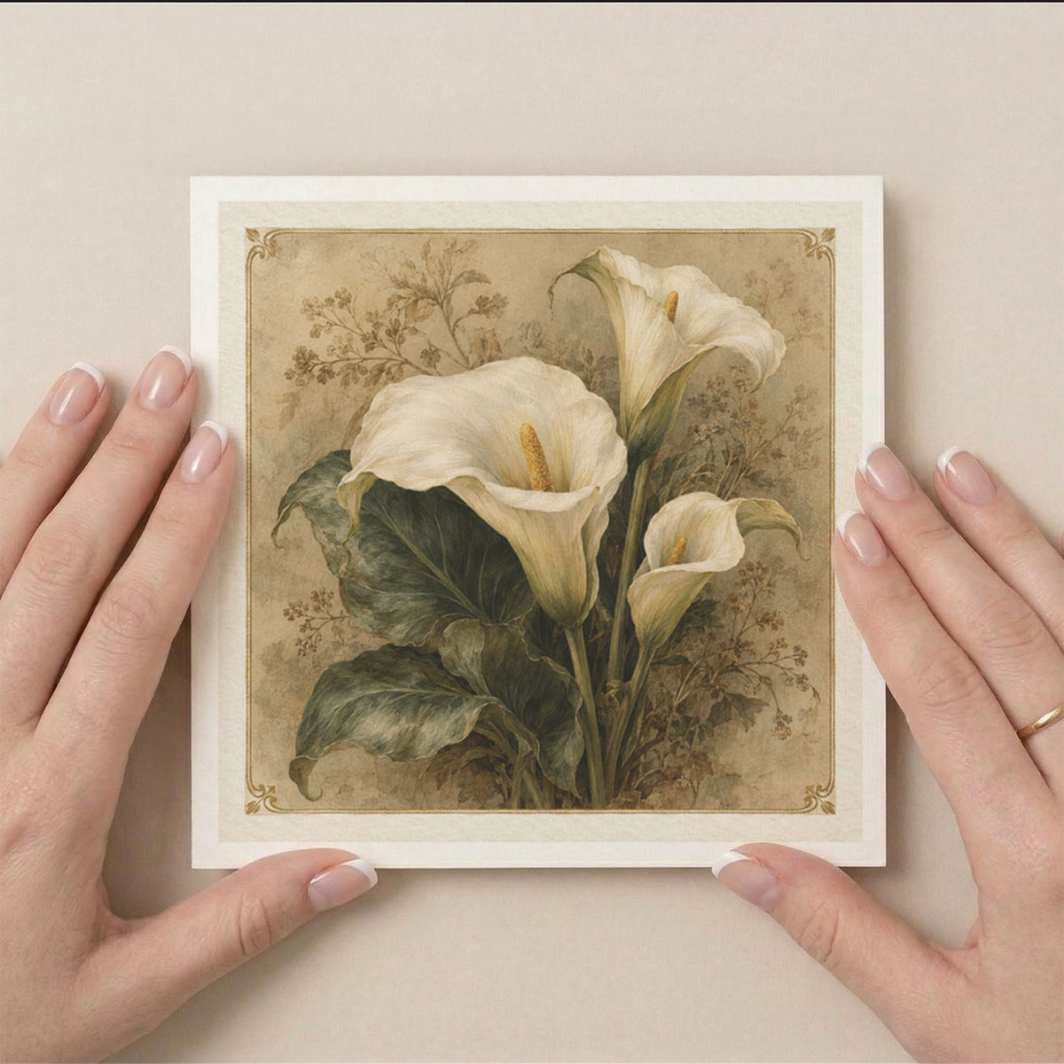PP-GRE-6x6-ENVELOPE - Square Greetings Cards Mockup