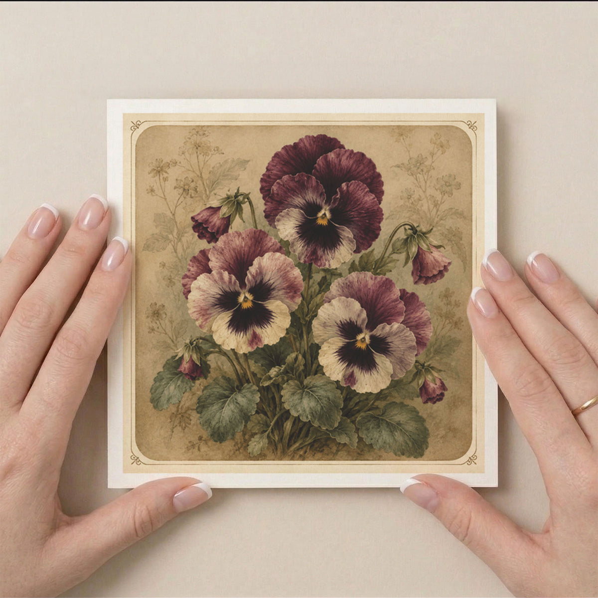 PP-GRE-6x6-ENVELOPE - Square Greetings Cards Mockup