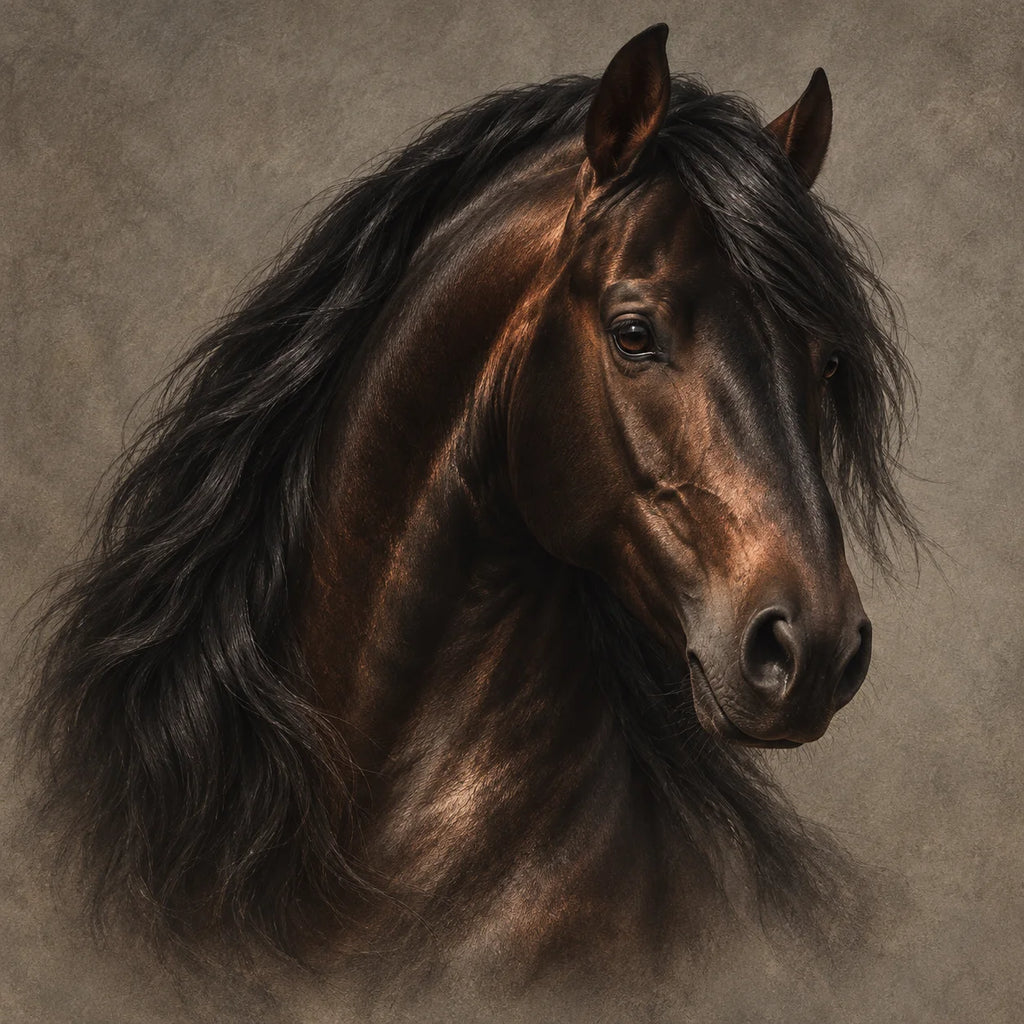Dark Bay Horse Card The Country Portrait Collection Horse Lover Greeting Card Single or Pack of 5