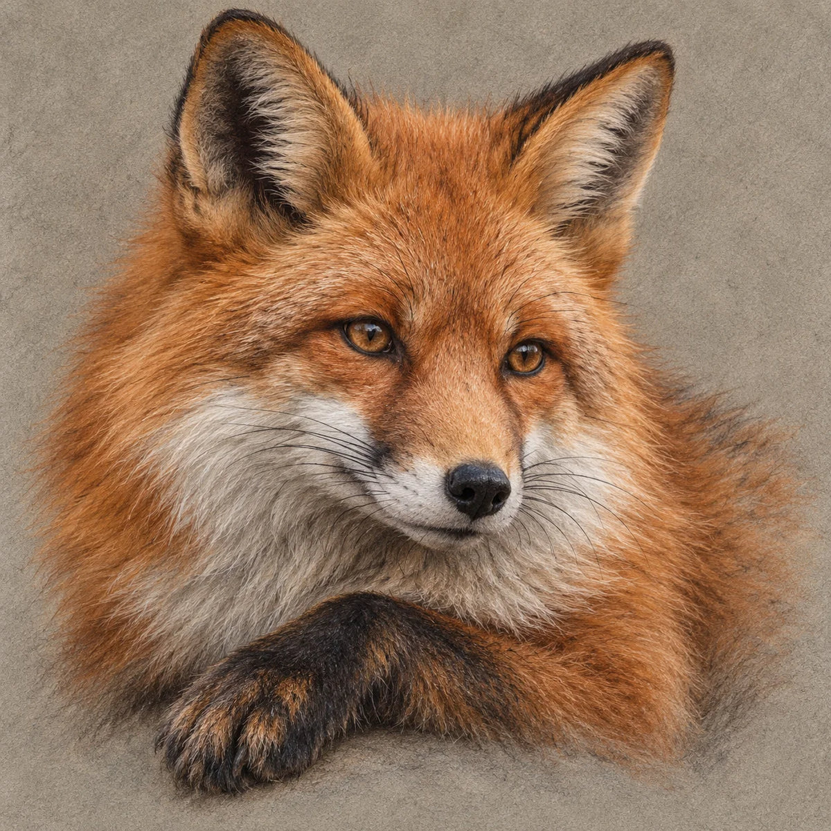 Red Fox Card The Country Portrait Collection Wildlife Lover Greeting Card Single or Pack of 5