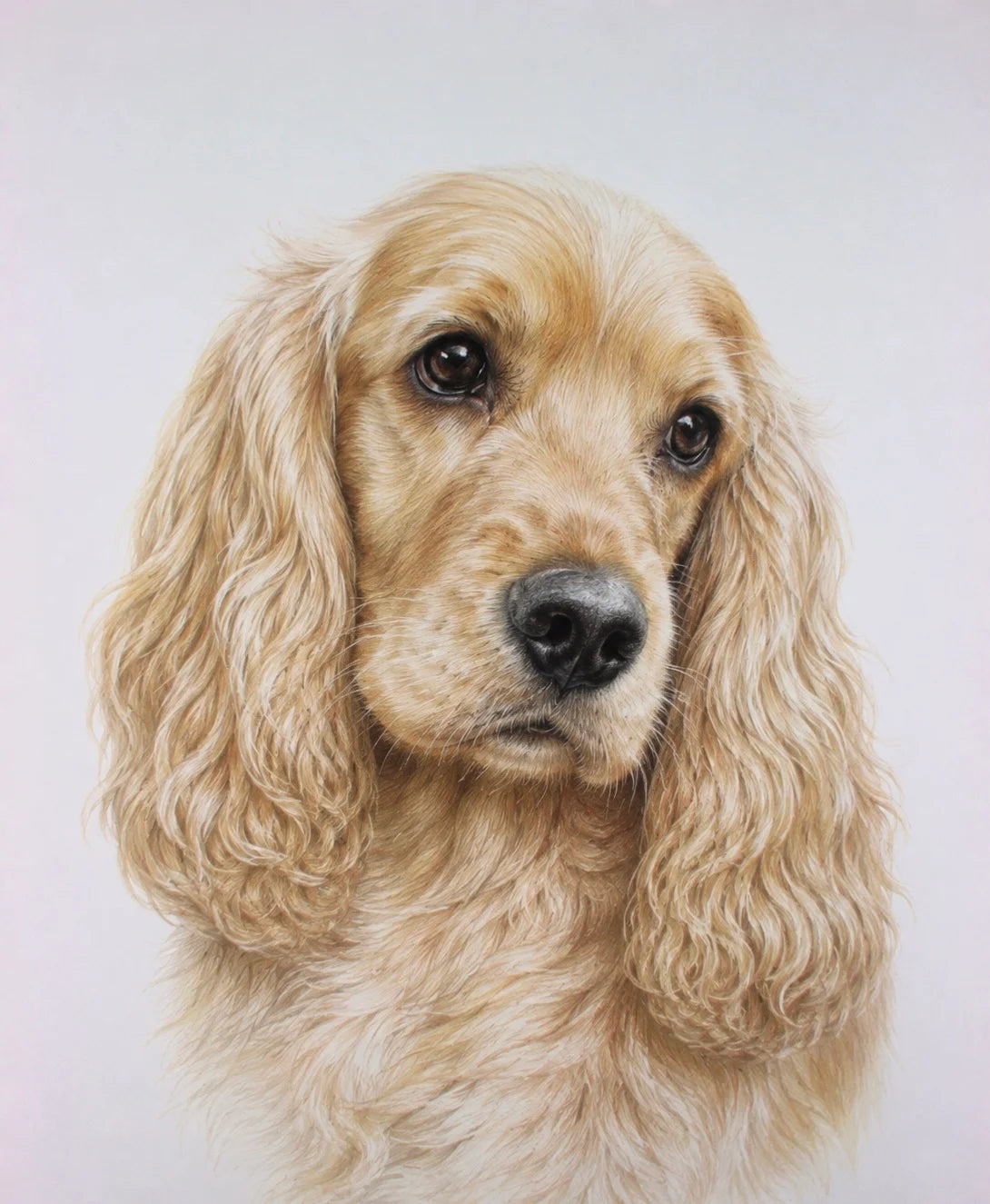 Golden Cocker Spaniel Portrait Greeting Card - Heritage Pet Collection - Dog Lover Card - Blank Inside